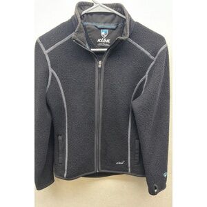 KÜHL Full Zip Fleece Jacket Black Small Cozy Outdoor Hiking Layer